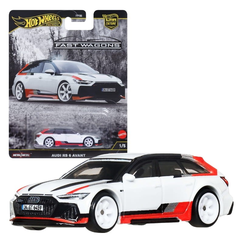Hot Wheels Premium Fast Wagons Autko Resorak Samochodzik Kolekcjonerski FPY86 JBK51 Audi RS 6 Avant 1/5