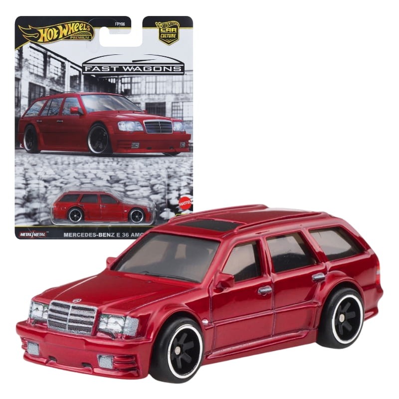 Hot Wheels Premium Fast Wagons Autko Resorak Samochodzik Kolekcjonerski FPY86 JBK69 Mercedes-Benz E 36 AMG 4/5