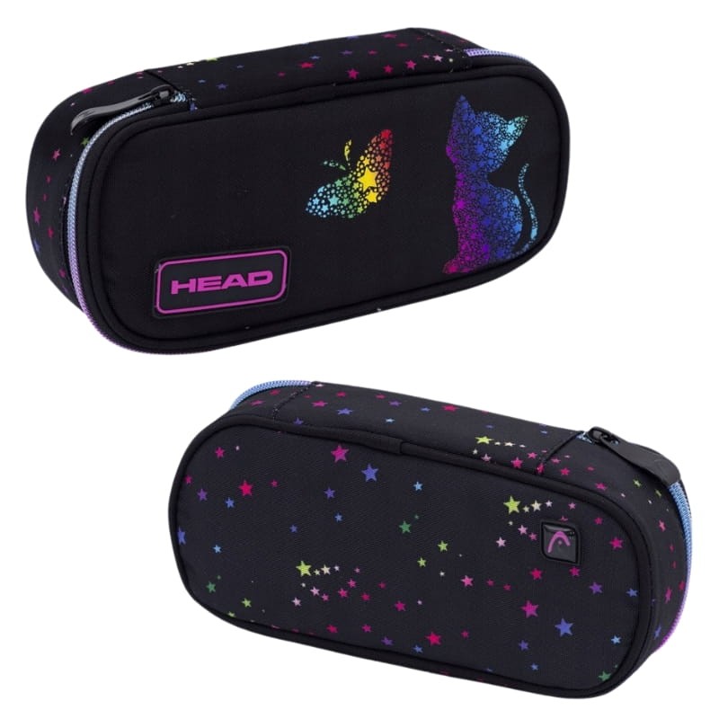 Astra Head Piórnik Szkolny Saszetka Z Wewnętrzną Klapką Etui Na Przybory Szkolne Golden Effect Rainbow Kitty