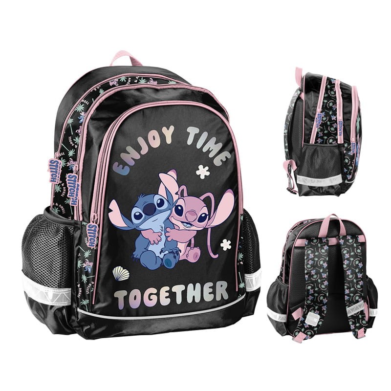 Paso Plecak Szkolny Młodzieżowy Trzykomorowy Disney Stitch