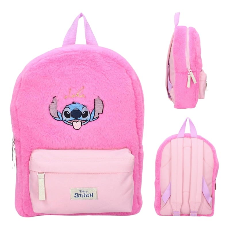 Vadobag Mały Plecak Przedszkolny Szkolny Na Wycieczki Dziecięcy Puszysty Miękki Stitch Ciemnoróżowy So Charming