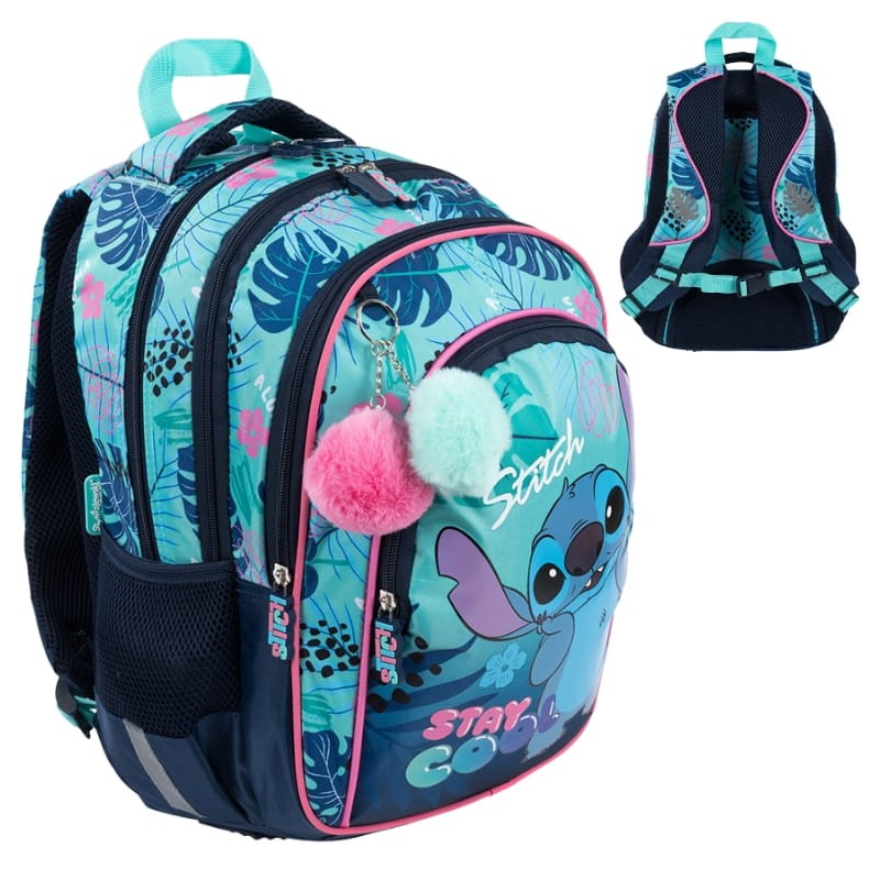 St. Majewski Plecak Szkolny Młodzieżowy Duży Czterokomorowy Stitch Stay Cool