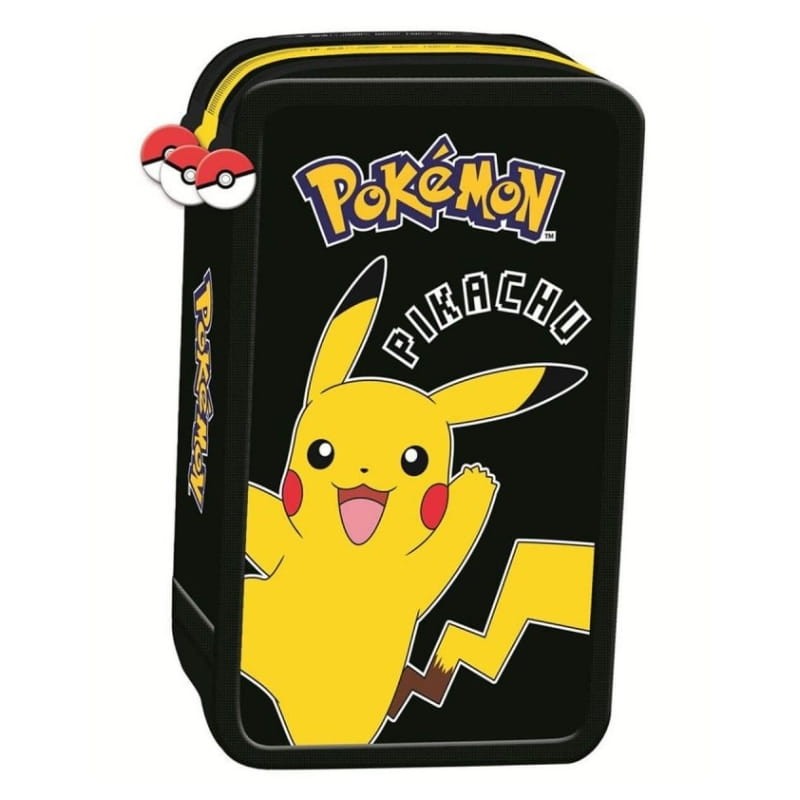 St. Majewski Piórnik Potrójny Szkolny Z Wyposażeniem Szkolnym Pokemon Pikachu