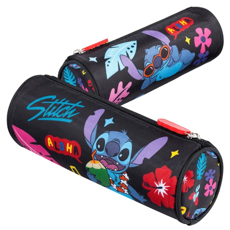 St. Majewski Piórnik Szkolny Tuba Jednokomorowa Etui Na Przybory Szkolne Stitch Black Aloha
