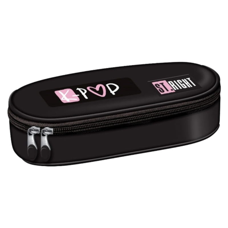 St. Right Piórnik Szkolny Saszetka Usztywniona Z Wewnętrzną Klapką Etui Na Przybory Szkolne Pink K-Pop Lover