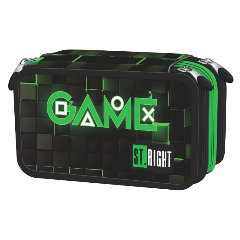 St. Right Piórnik Potrójny Szkolny Z Wyposażeniem Szkolnym Green Game