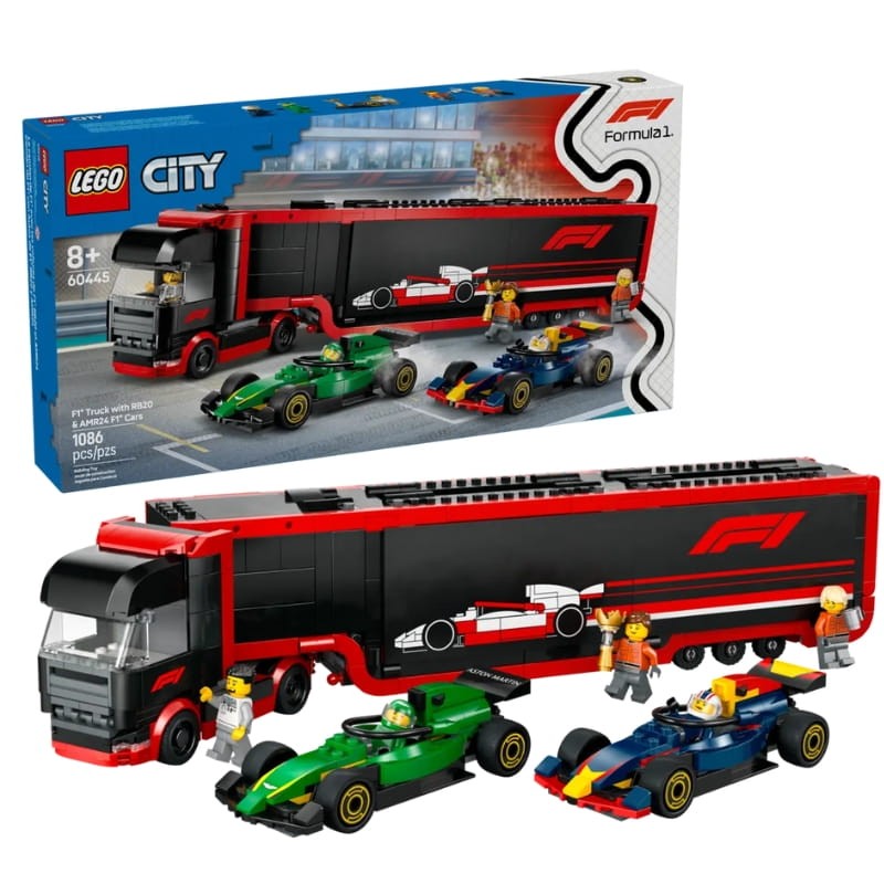 Lego City Zestaw Ciężarówka Z Bolidami RB20 I AMR24 F1 Klocki 1086 El. 8+