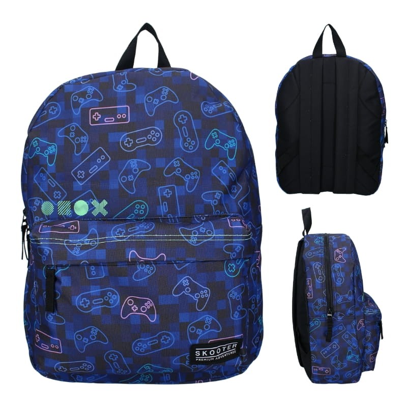 Vadobag Plecak Szkolny Przedszkolny Młodzieżowy Na Wycieczki Dziecięcy Skooter Never Underestimate Gamers Niebieski