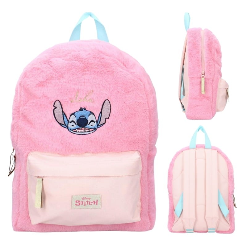 Vadobag Mały Plecak Przedszkolny Szkolny Na Wycieczki Dziecięcy Puszysty Miękki Stitch Różowy So Charming