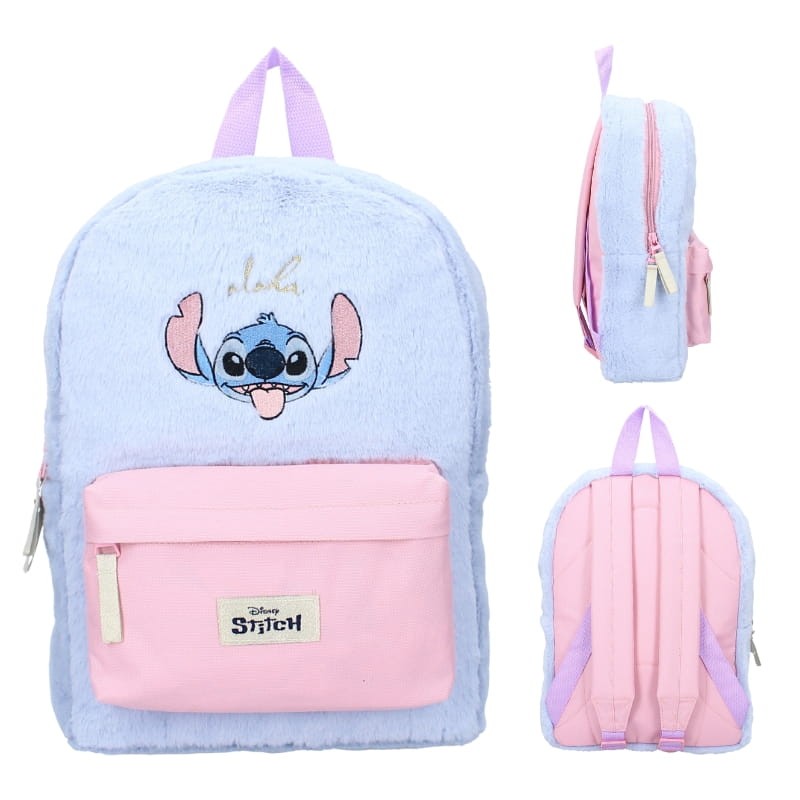 Vadobag Mały Plecak Przedszkolny Szkolny Na Wycieczki Dziecięcy Puszysty Miękki Stitch Unconditionally Loved Niebieski