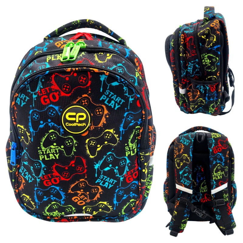 CoolPack Jerry Plecak Szkolny Xplay X-Play Pady Kontrolery Do Gry 3-komorowy
