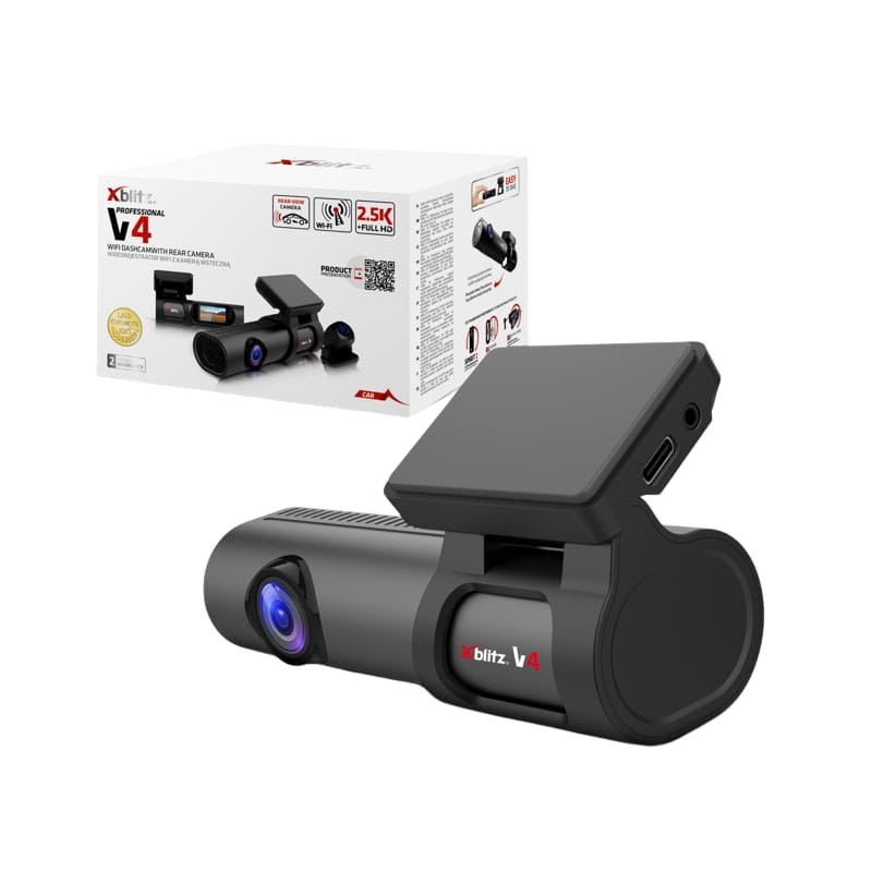 Xblitz V4 Wideorejestrator WiFi Z Kamerą Wsteczną