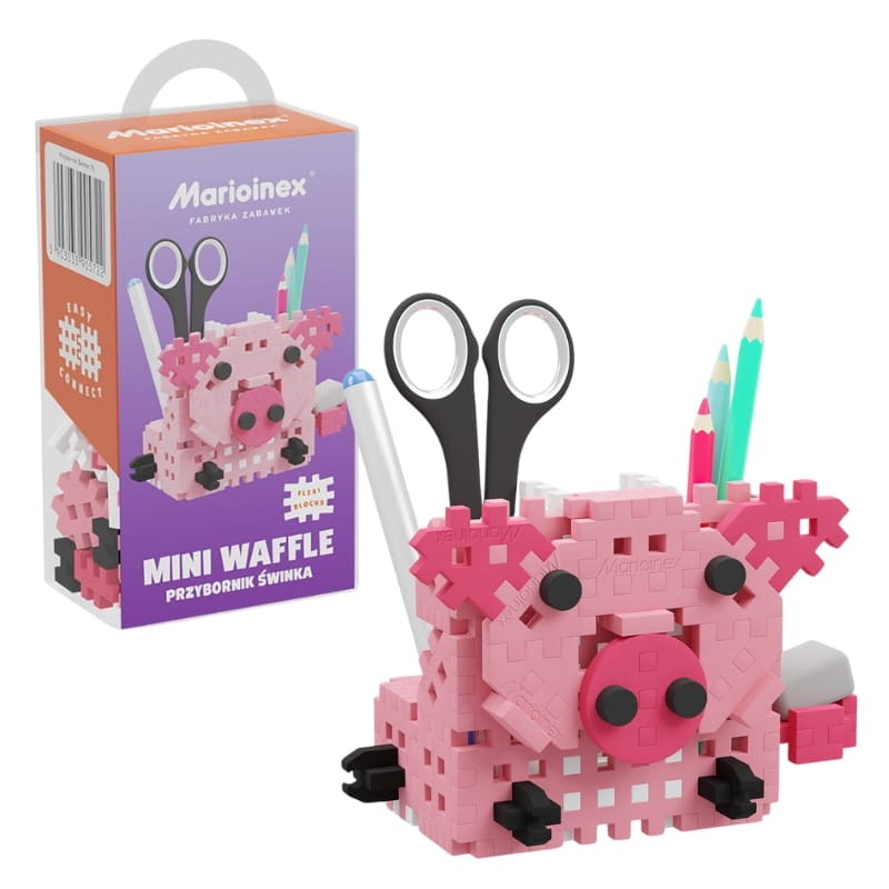Marioinex Klocki Mini Waffle Małe Zwierzęta Konstrukcyjne Kieszonkowe Pocket Pets Świnka