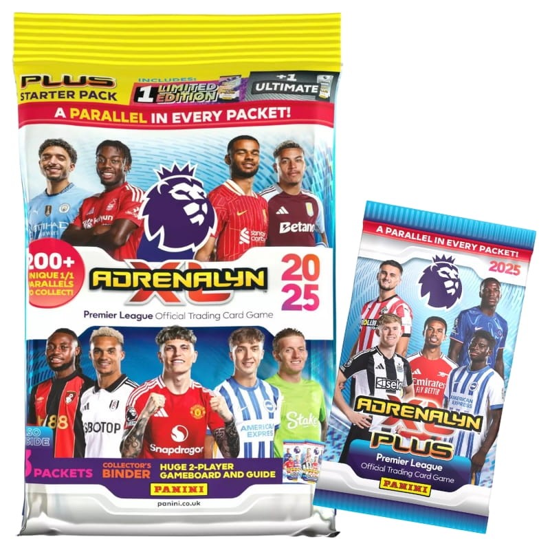 Panini Premier League 2025 Adrenalyn XL Plus Zestaw Startowy Starter Pack Karty Piłkarskie Kolekcjonerskie