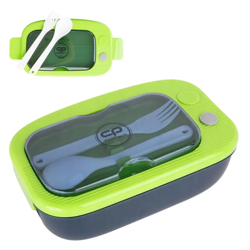 Coolpack Mil Śniadaniówka Lunchbox Z Przegródką + Sztućce Niebiesko-Zielona