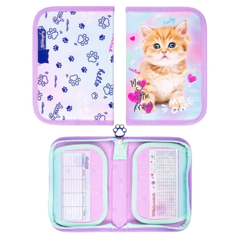 St. Majewski Piórnik Szkolny Dwuklapkowy Etui Na Przybory Szkolne My Little Friend Pastel Kitty