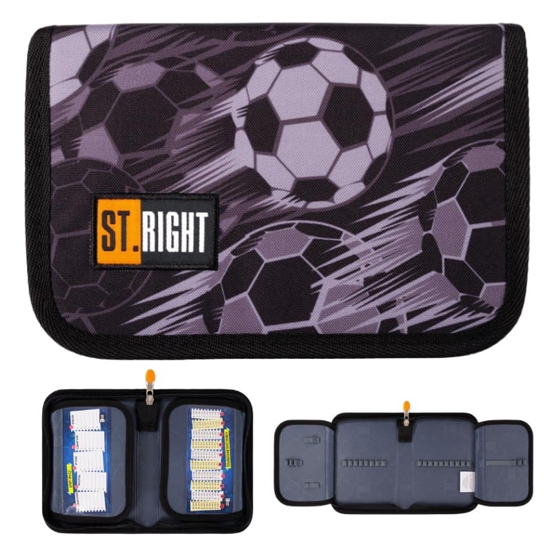 St. Right Piórnik Szkolny Dwuklapkowy Etui Na Przybory Szkolne Classic Ball