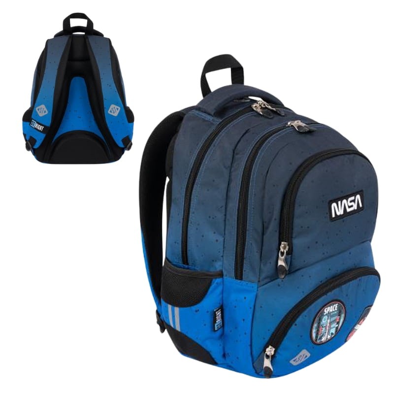 St. Right Plecak Szkolny Czterokomorowy Space Moon 23l