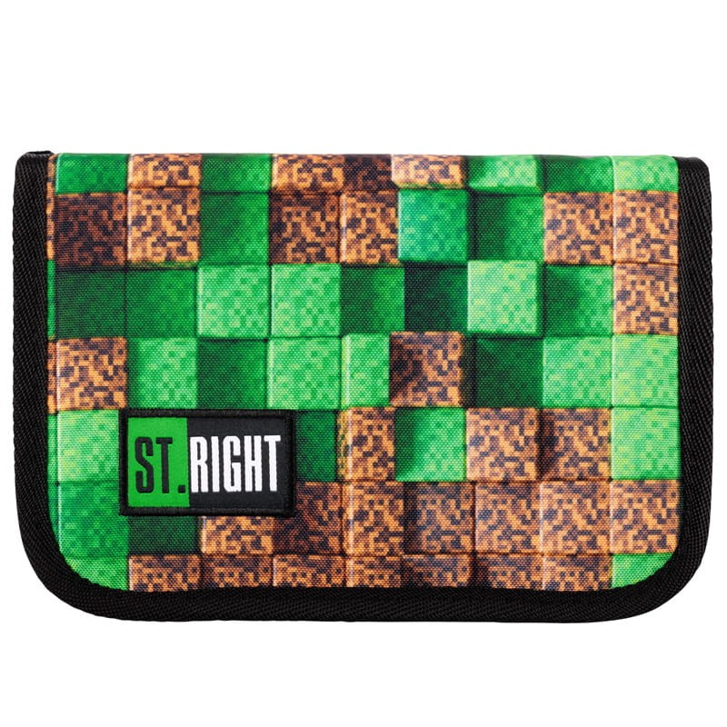 St. Right Piórnik Szkolny Dwuklapkowy Etui Na Przybory Szkolne Pixel Cubes
