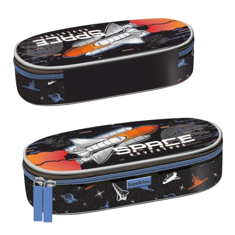 Bambino Piórnik Szkolny Saszetka Usztywniona Z Wewnętrzną Klapką Etui Na Przybory Szkolne Space
