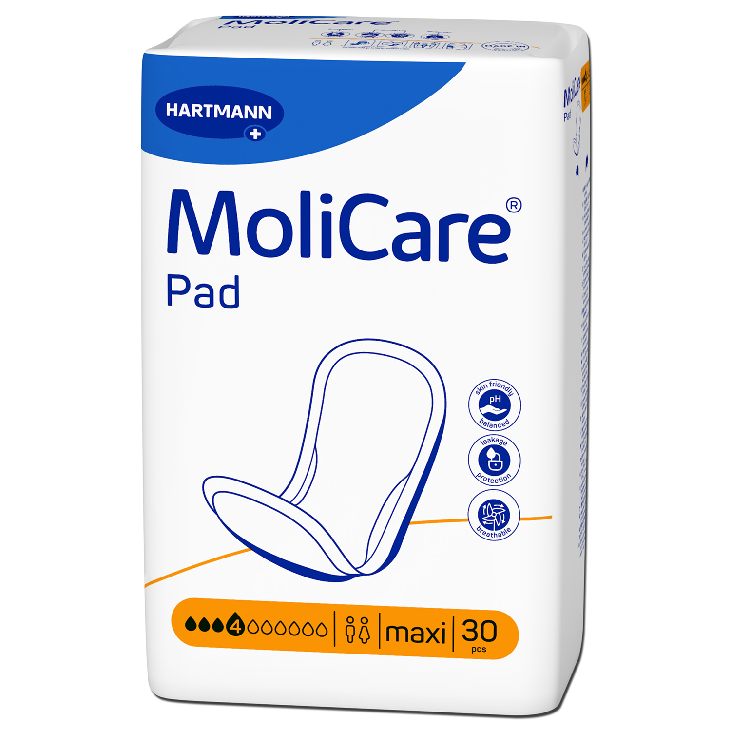 MoliCare Pad, wkłady chłonne, maxi, 4 krople, 30 sztuk