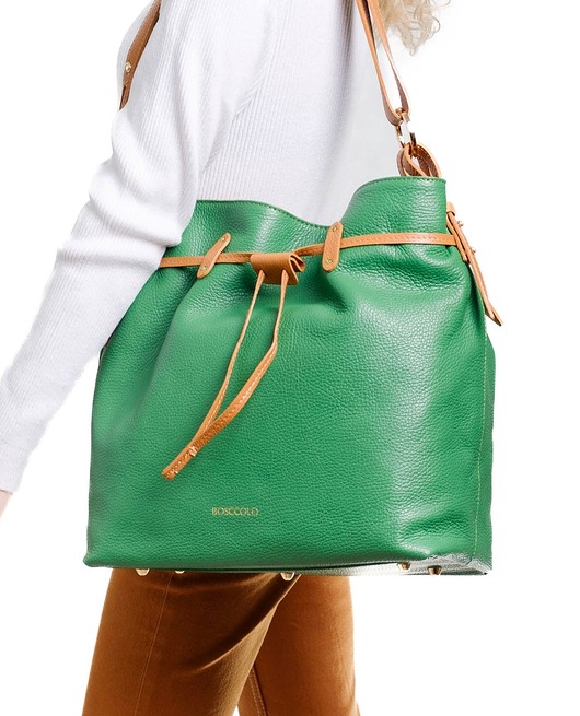 Torba skórzana Shopper - Worek Ściągany (7005)