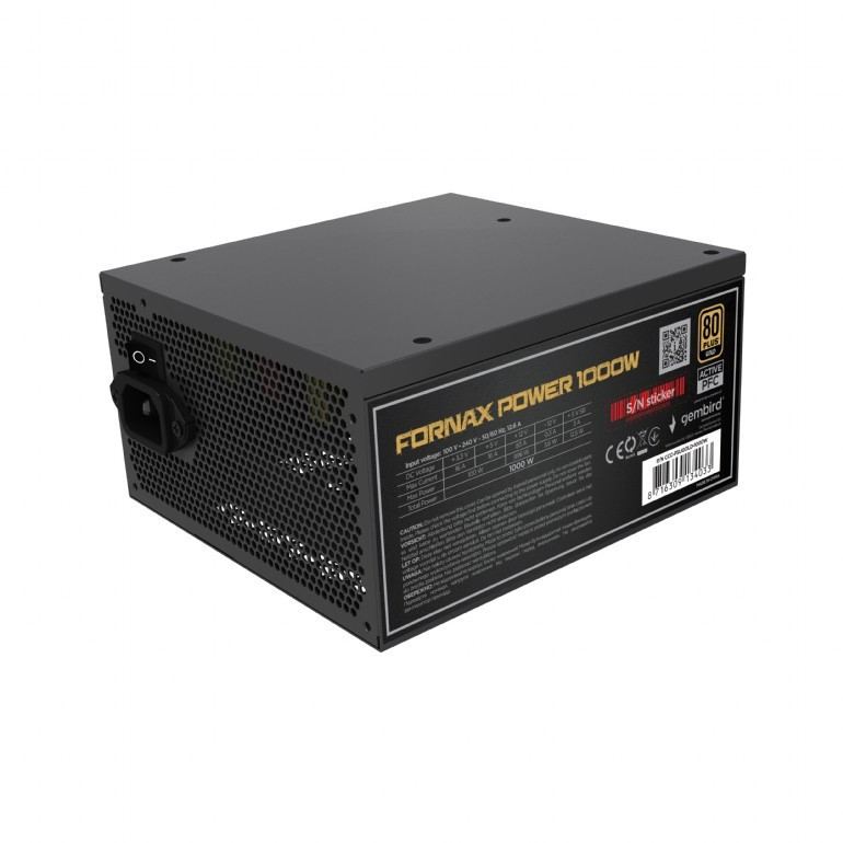 Gembird Zasilacz komputerowy Fornax Power 1000W aktywny PFC wentylator 12 CCC-PSUGOLD-1000W