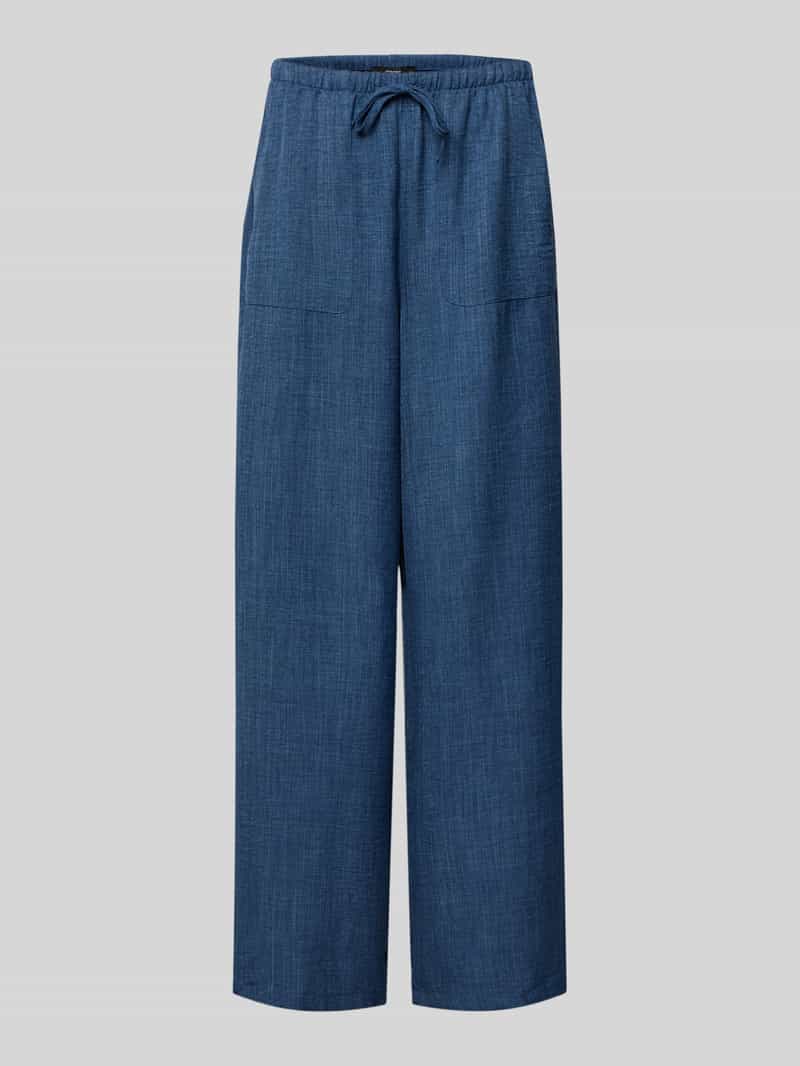 Spodnie o kroju regular fit z szeroką nogawką i elastycznym pasem model ‘MELANEY’