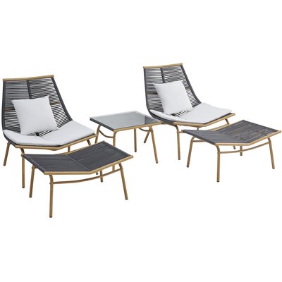 Patio Zestaw mebli ogrodowych Audrey 47553 Brązowo-szary