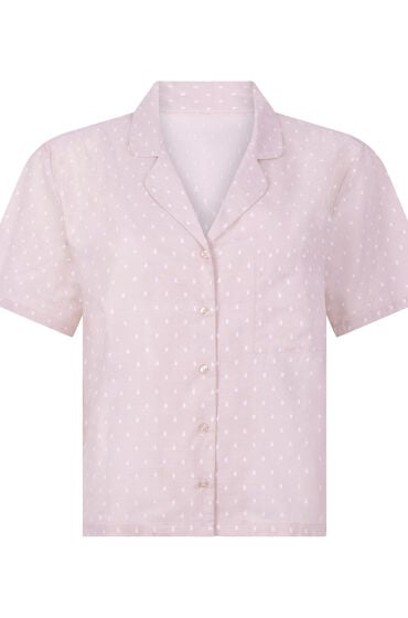 Hunkemöller Bluza bawełniana w paski Różowy