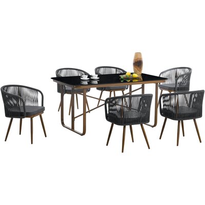 Patio Zestaw mebli ogrodowych Bernadette 47554 Brązowo-szary