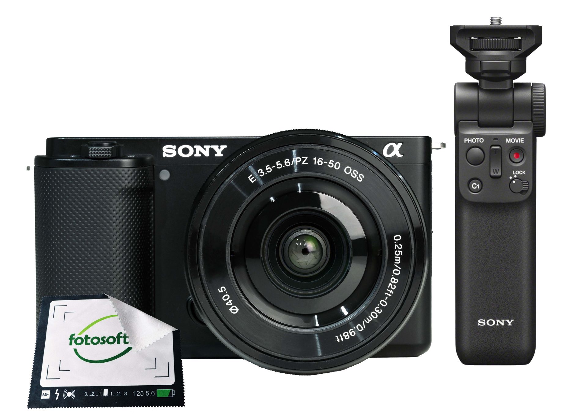 Sony ZV-E10 + 16-50mm OSS + uchwyt GP-VPT2BT