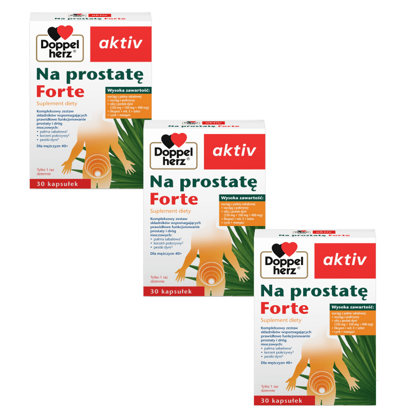 3x Doppelherz® aktiv Na prostatę FORTE, 3x30 kapsułek ZESTAW