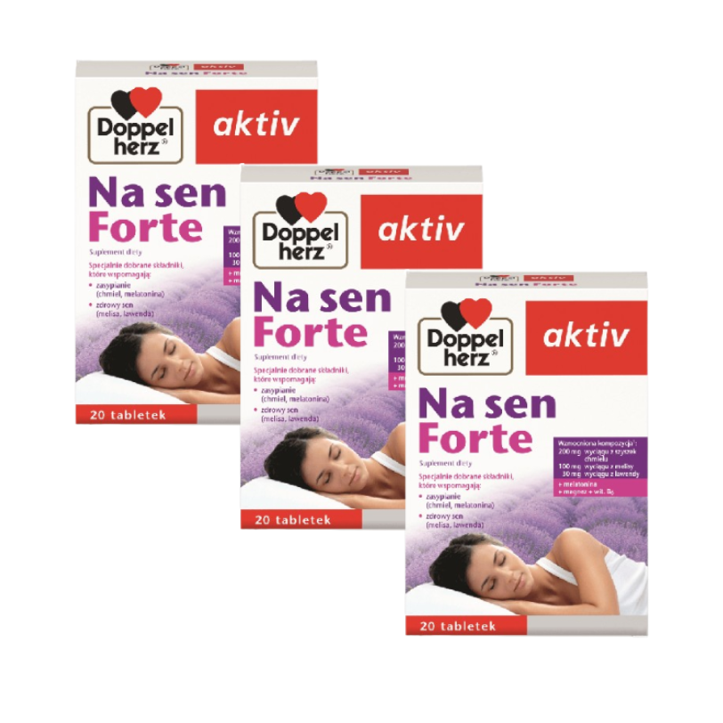3x Doppelherz® aktiv Na sen Forte, 3x20 tabletek ZESTAW