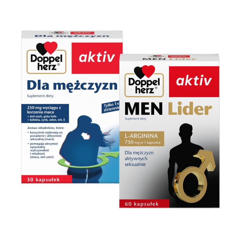 Doppelherz® aktiv Men Lider + Doppelherz® aktiv dla Mężczyzn ZESTAW