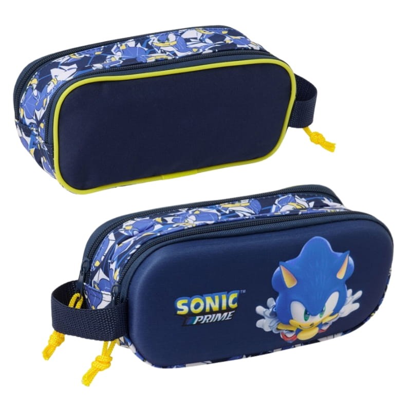 Piórnik Szkolny Saszetka Tuba Dwukomorowy Sonic 