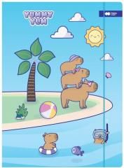 Teczka kartonowa A4 z gumką Yummy Yum Kapibary