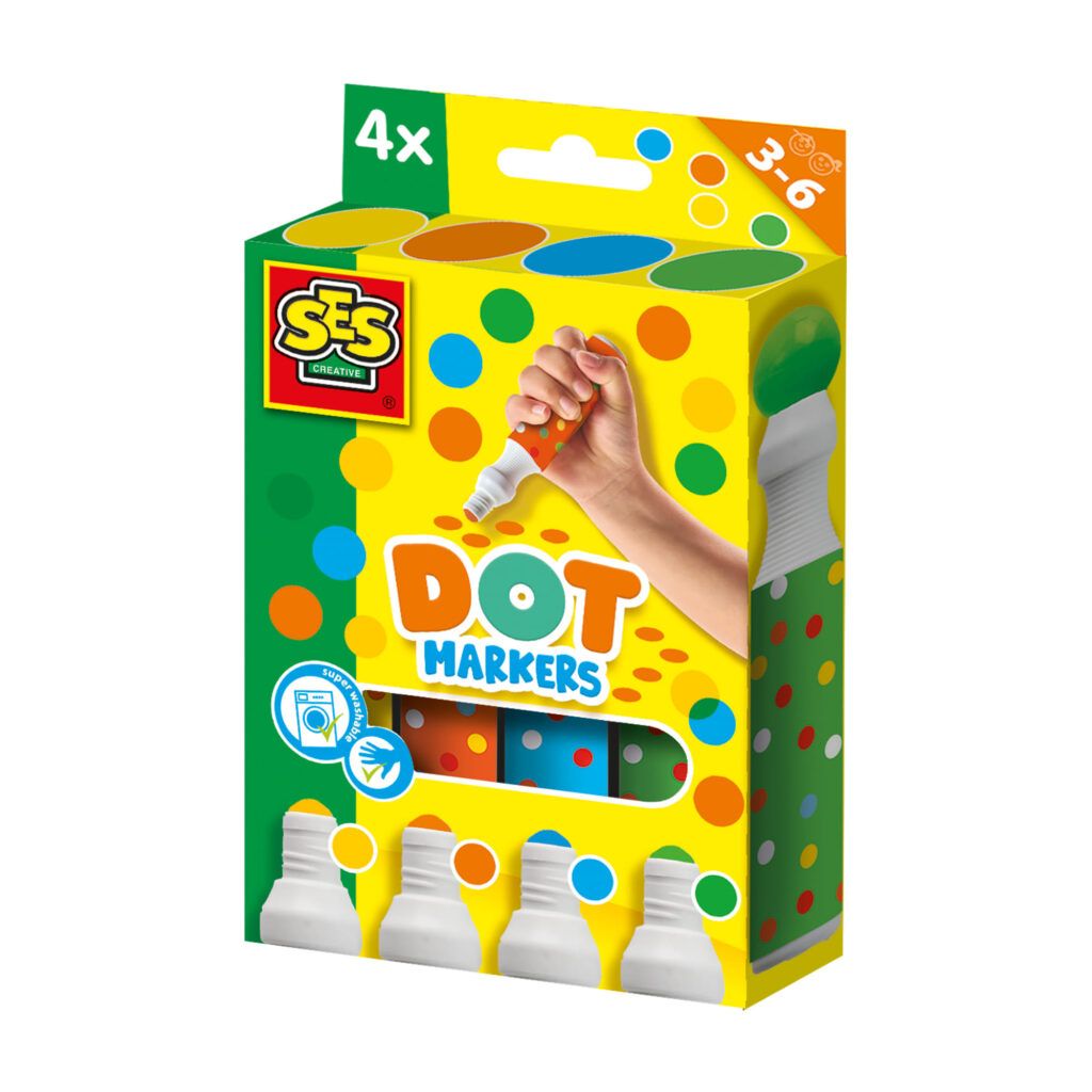 Ses Creative Markery w kropki Xxl 4 kolory