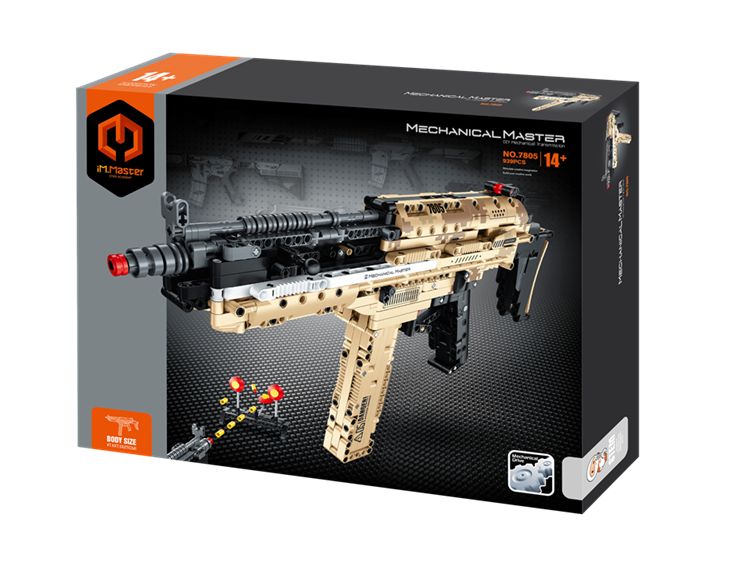 klocki pistolet maszynowy - 939 elementów - klocki