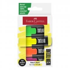 Faber-Castell Zakreślacz mini Txtlnr neon 4szt