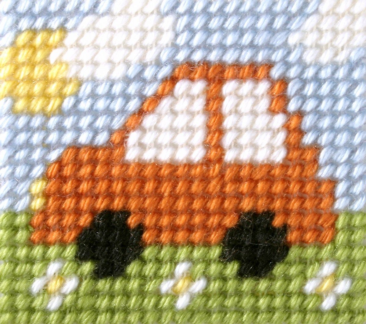 Zestaw do haftu Moje pierwsze wyszywanie Samochodzik - zabawka