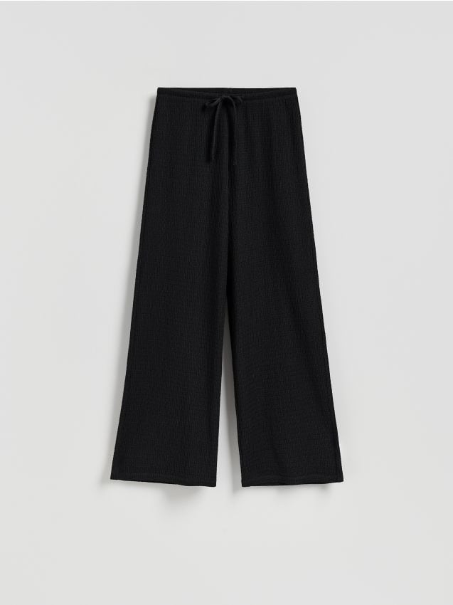 Reserved - Strukturalne spodnie - czarny