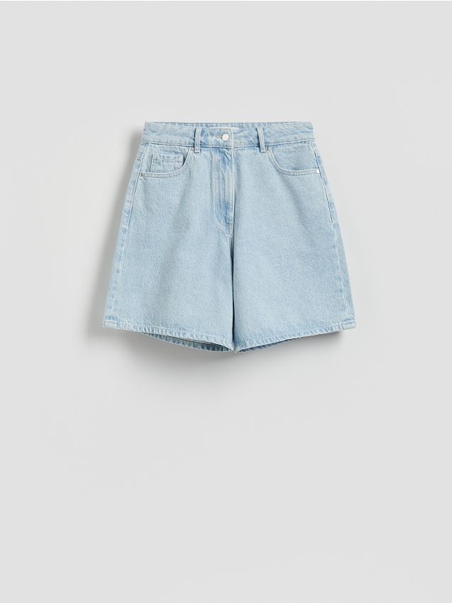 Reserved - Jeansowe bermudy - niebieski