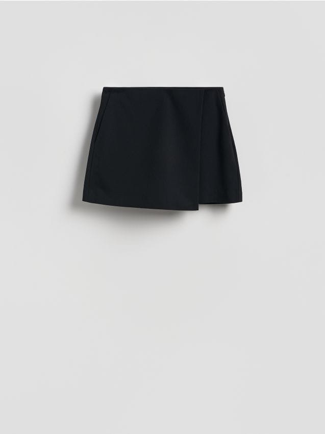 Reserved - Spódnico-szorty z wiskozą - czarny