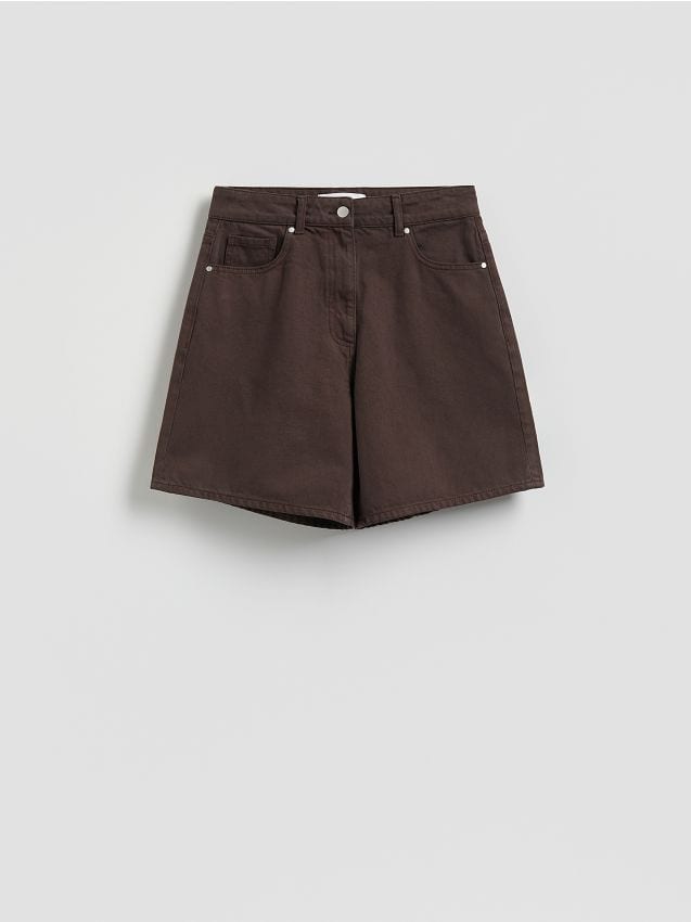 Reserved - Jeansowe bermudy - dark grey jeans