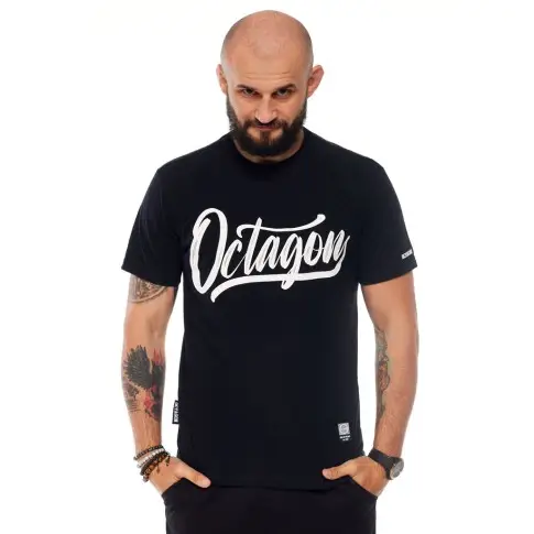 Octagon T-Shirt Koszulka Retro Black/White