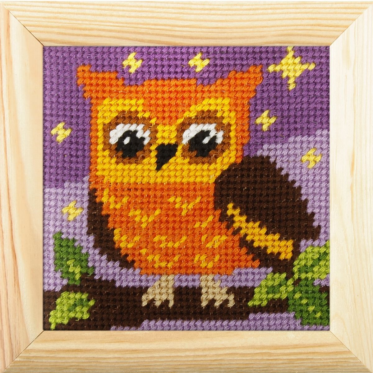 Zestaw do haftu z ramką Moje pierwsze wyszywanie Sówka - zabawka