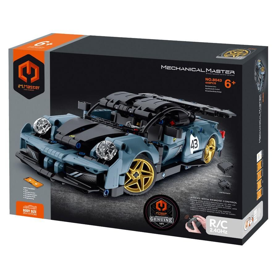 Klocki 449 elementów Super auto Rc grafit - klocki