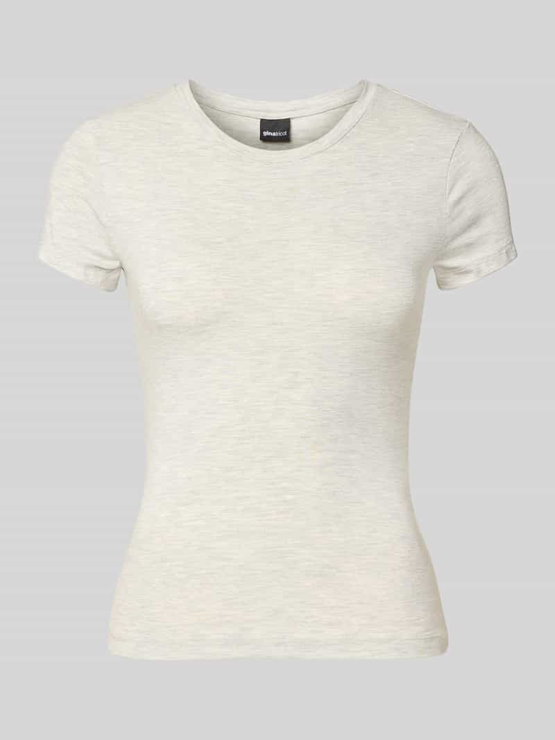 T-shirt z mieszanki wiskozy i elastanu z okrągłym dekoltem