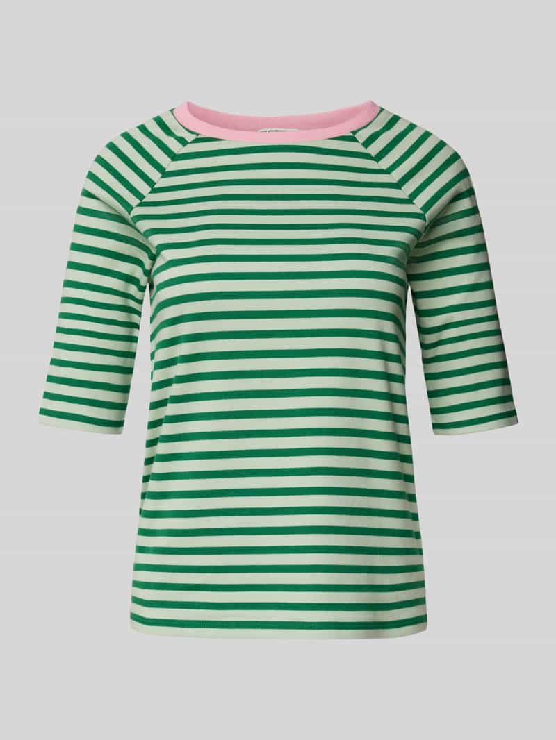 T-shirt o kroju regular fit z czystej bawełny ze wzorem w paski